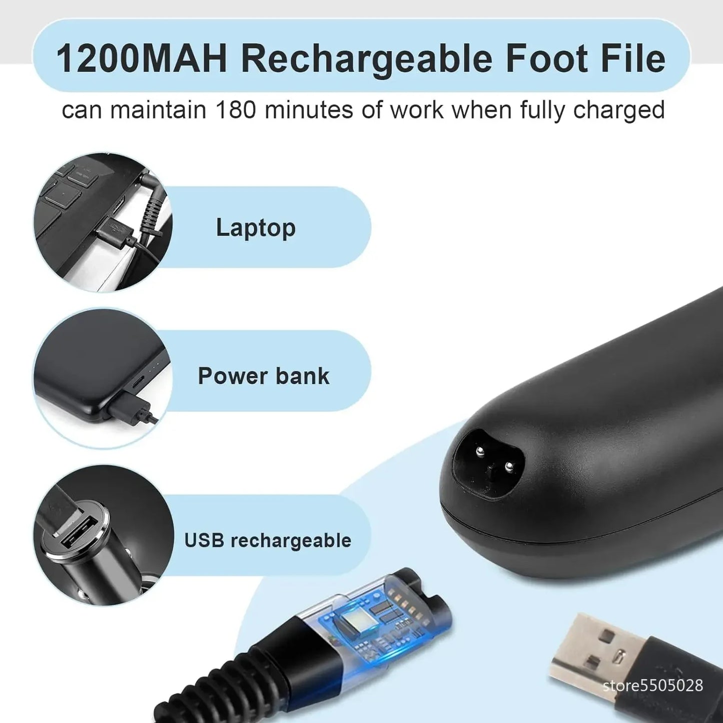 Rechargeable Electric Heel & Callus Remover